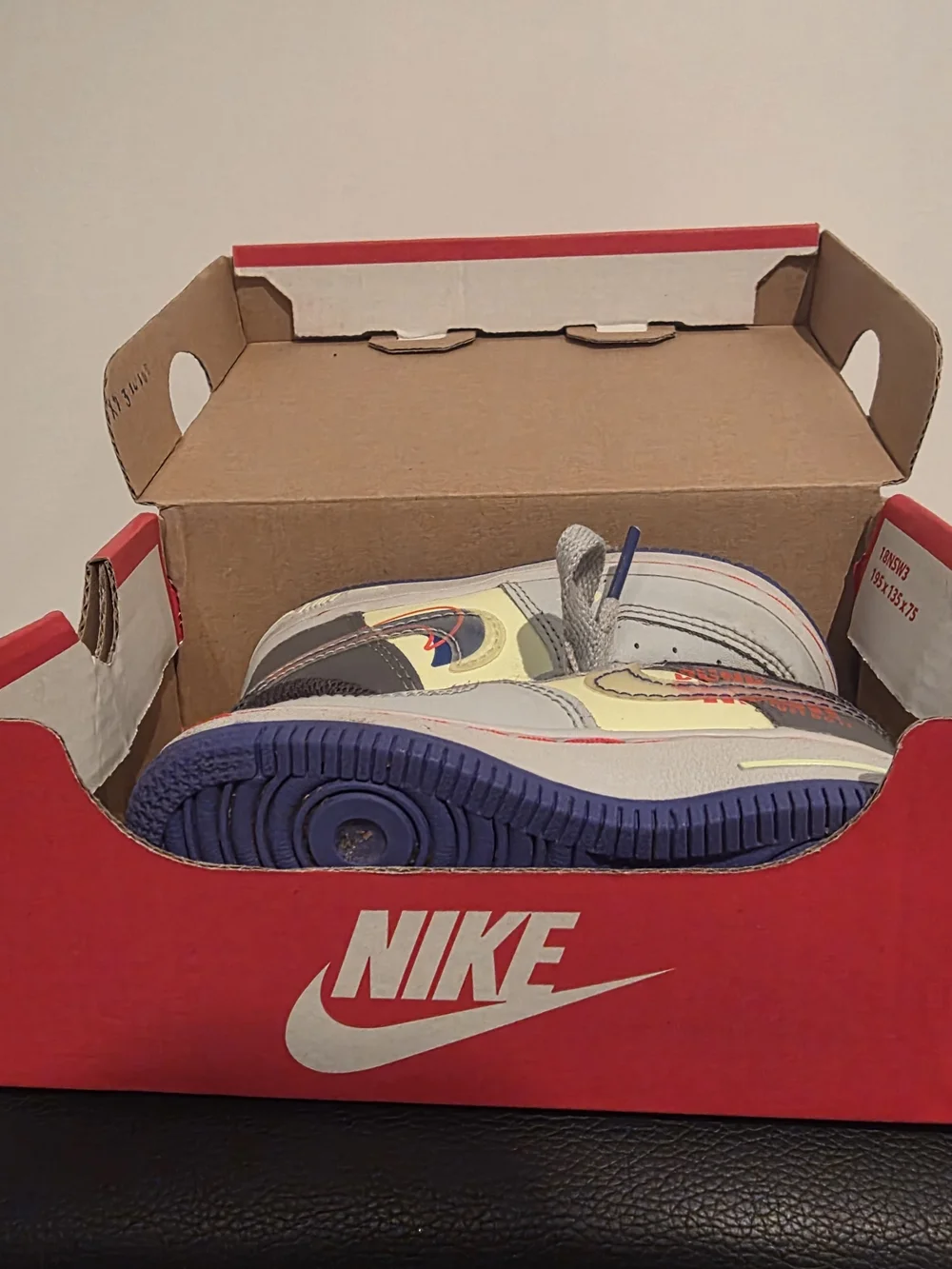 Nike Kids' AIR MAX  Gray and Yellow Low-Top Sneakers (size 6C)
